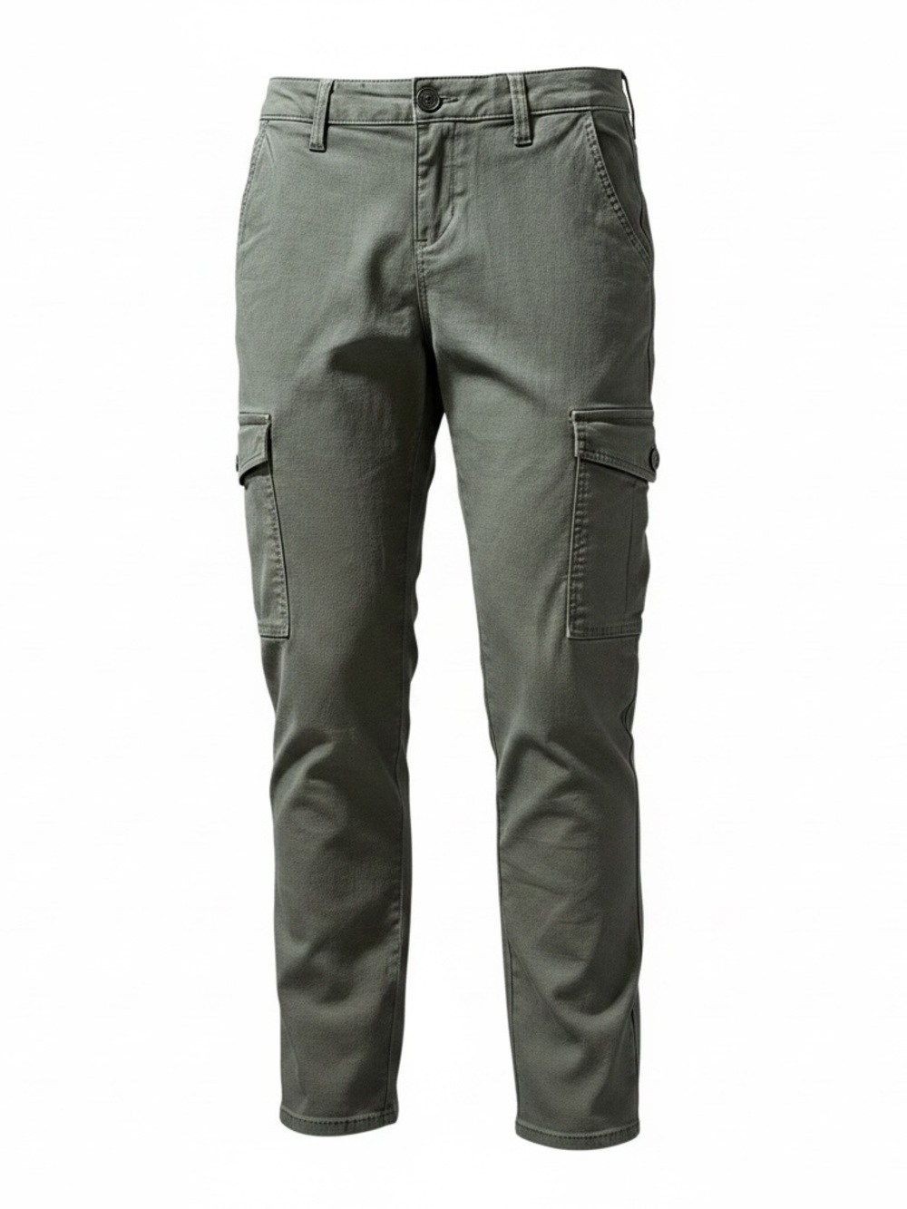 1822 DENIM olive green stretch cotton blend cargo pants size 4